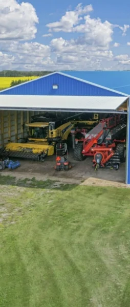 Gill Equipment Post Building with door open